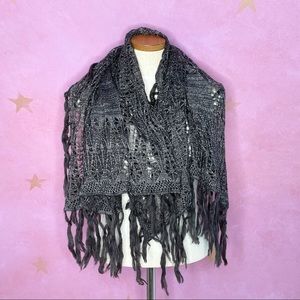 Anthropologie’s Sleeping On Snow NWT Grey And Silver Scarf